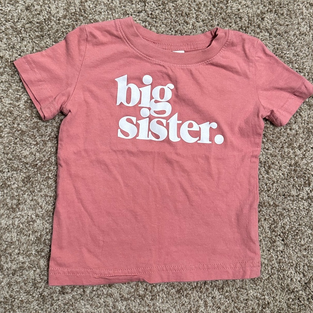 Pink ‘Big Sister’ T-Shirt, size 18 mo